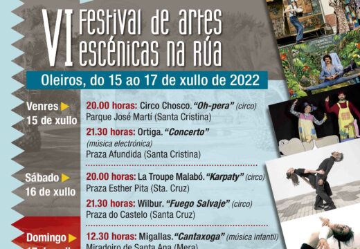 Santa Cruz, Santa Cristina e Mera acollerán o VI Festival de Artes Escénicas na Rúa esta fin de semana